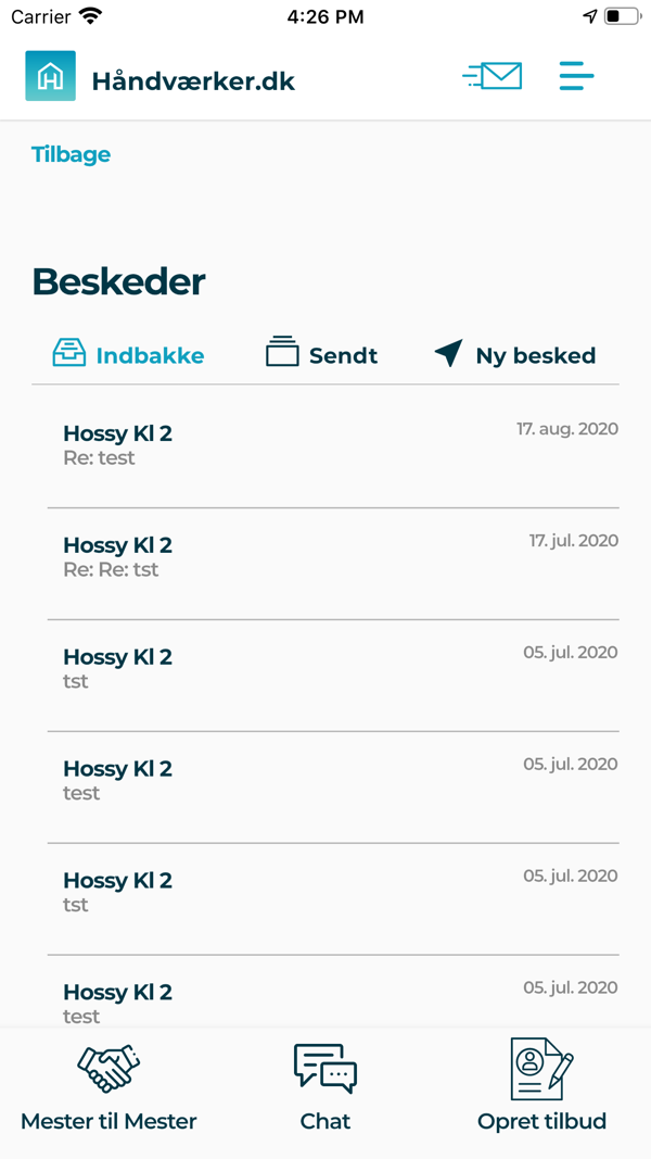 Håndværker.dk PartnerLogin app screen 2 of 3